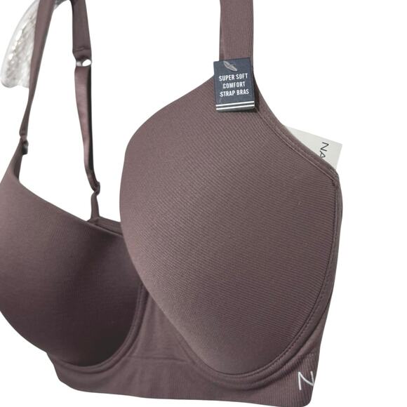 Nautica Intimates Bra Size 38DD Super Soft Underwire Dark Taupe NT7870 - Picture 2 of 7